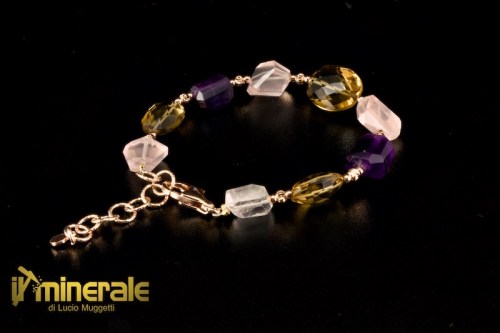 BR062bNs3005_gioielli_argento_bracciali_pietre_dure_semipreziose_Quarzo_rosa_ametista_quarzo_miele